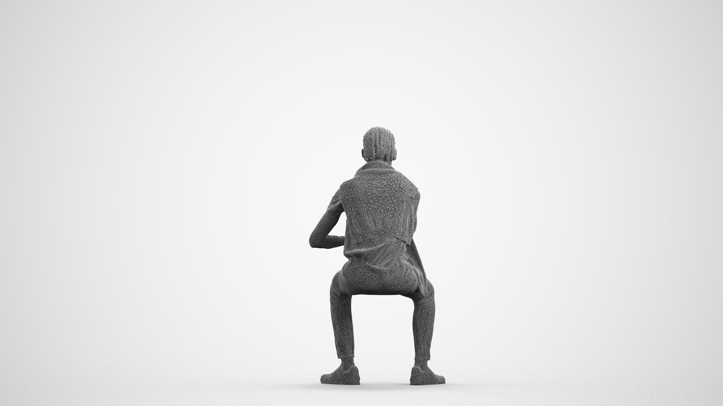 realistic 3D boy casual kids, scanned archviz people for Blender and 3ds Max, wireframe front view