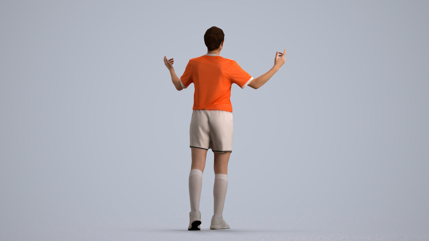 scanned 3D woman sport, photogrammetry people for Enscape and V-Ray, front view render