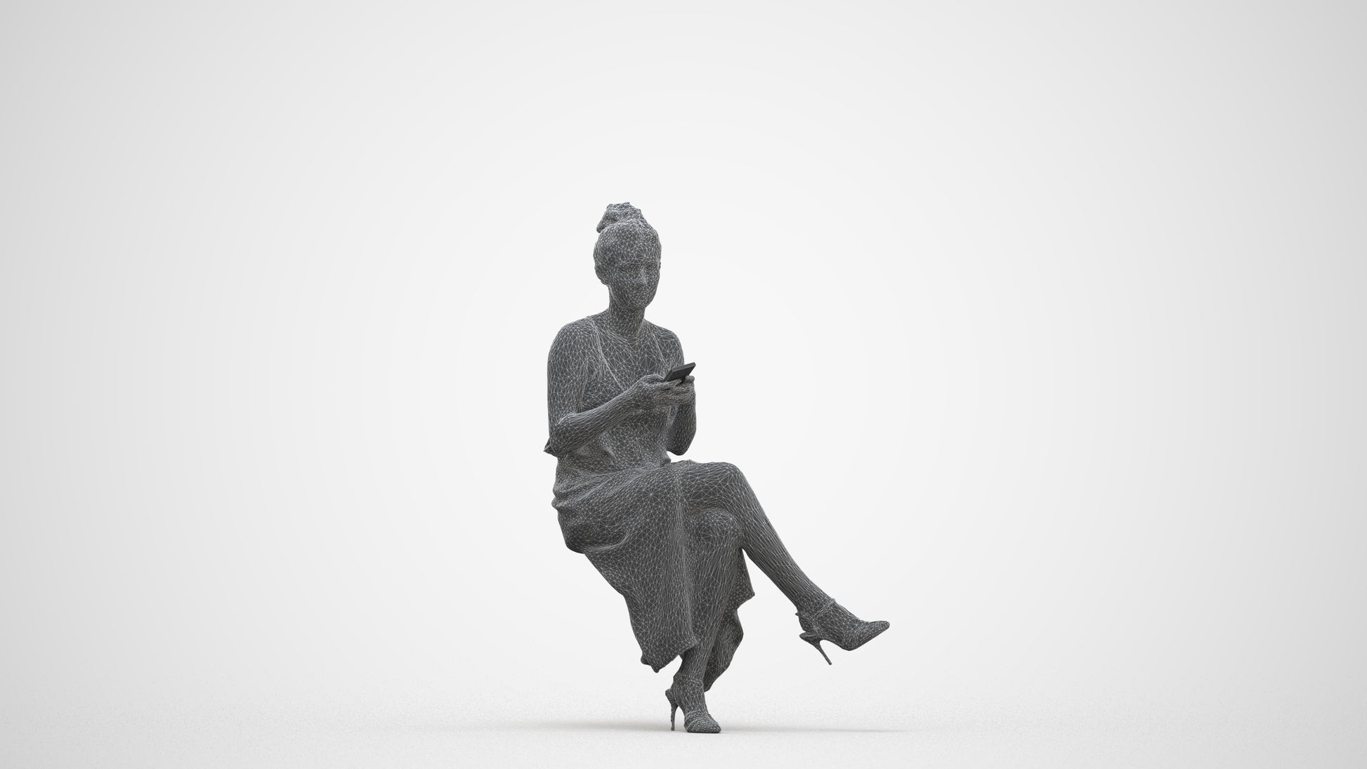 realistic 3D people woman formal formalaffairs, render-ready for V-Ray and Corona, FBX OBJ, three-quarter front view render