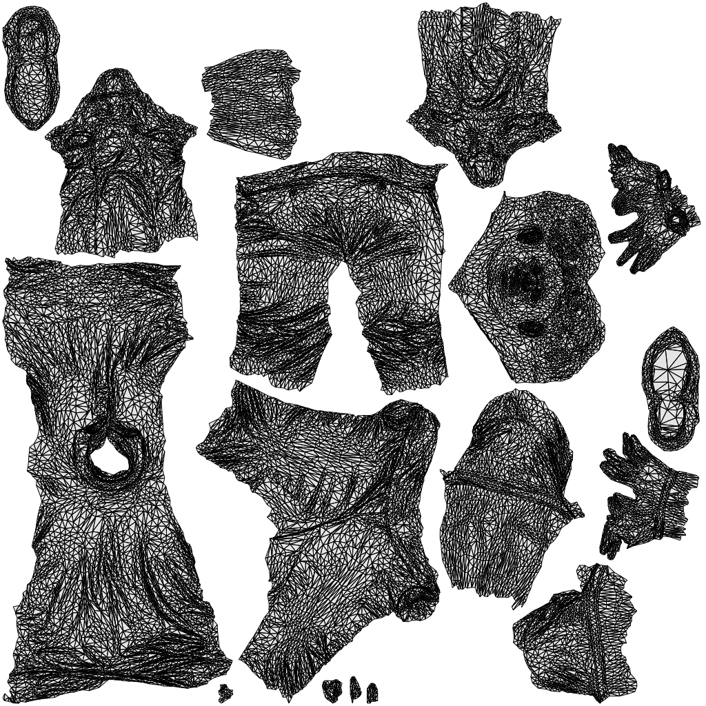 realistic 3D people man casual walking, render-ready for V-Ray and Corona, FBX OBJ, wireframe top-down view