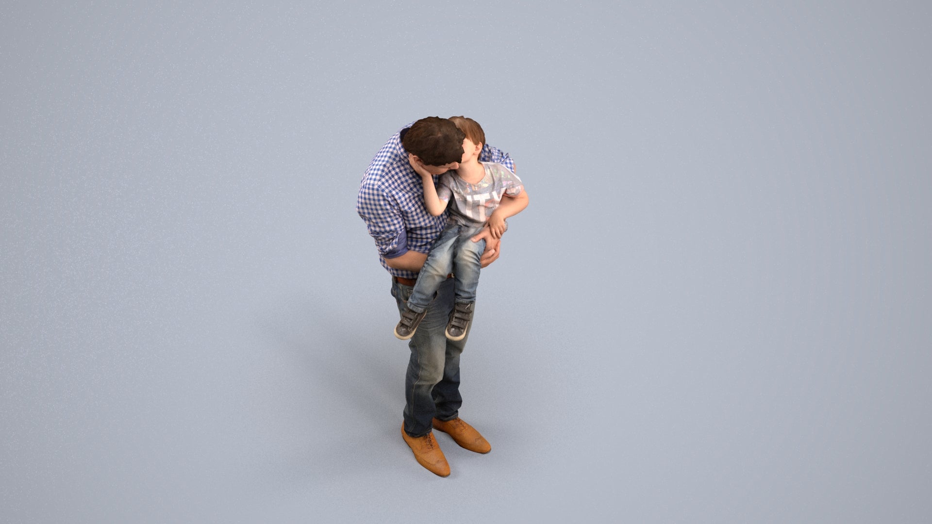 realistic 3D people boy casual kids, render-ready for V-Ray and Corona, FBX OBJ, back view render