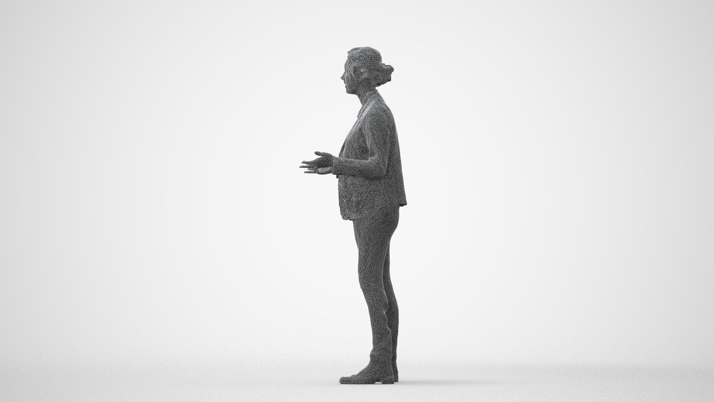 3D scanned woman business, photorealistic archviz people for Enscape and SketchUp, square thumbnail