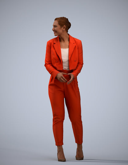 3D people model woman business, scanned human for 3ds Max rendering