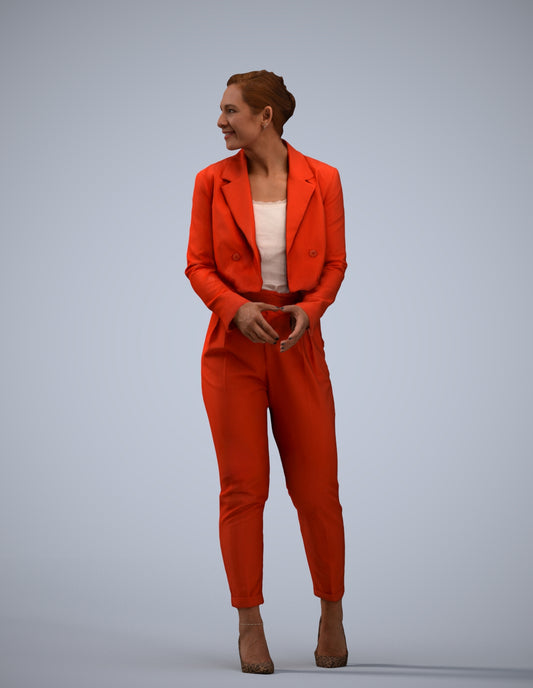 3D people model woman business, scanned human for 3ds Max rendering