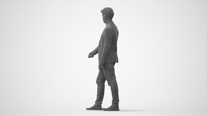3D people model man casual door, scanned human for 3ds Max rendering, square thumbnail