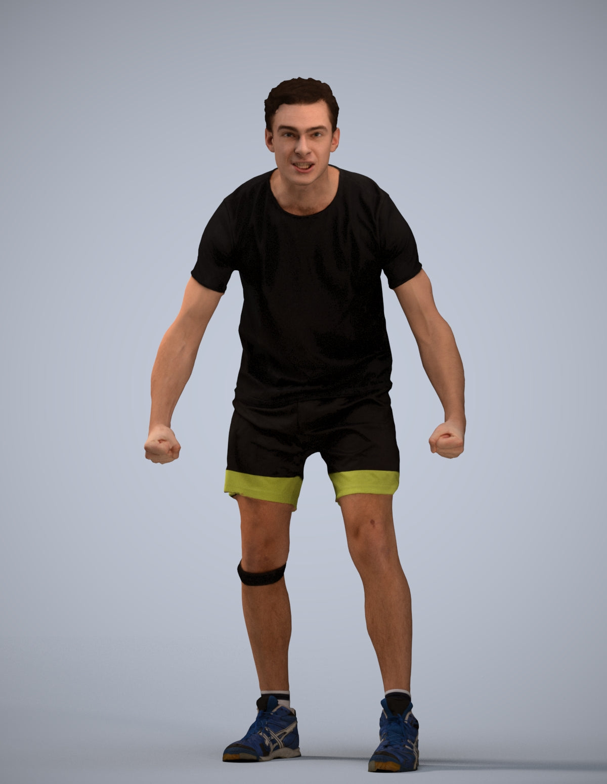 3D people model man sport, scanned human for 3ds Max rendering