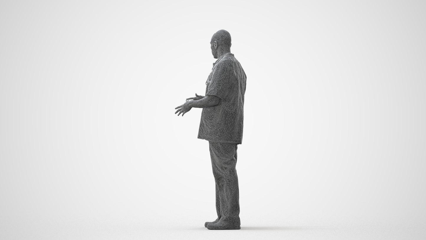 photogrammetry 3D man medical, realistic human model archviz FBX, square thumbnail