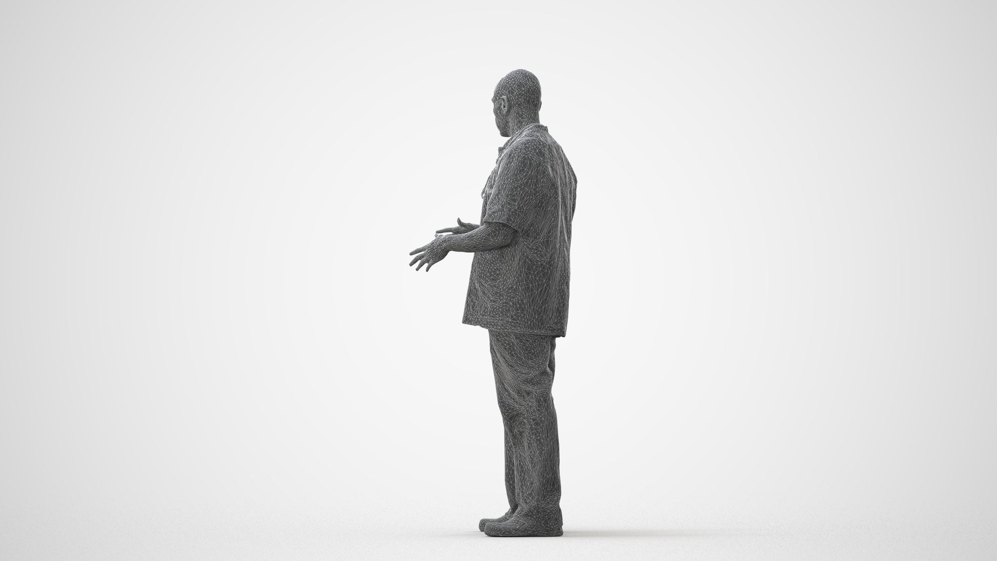 photogrammetry 3D man medical, realistic human model archviz FBX, square thumbnail