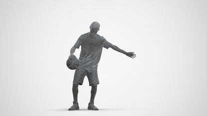 3D people model boy sport, scanned human for 3ds Max rendering, three-quarter front view render