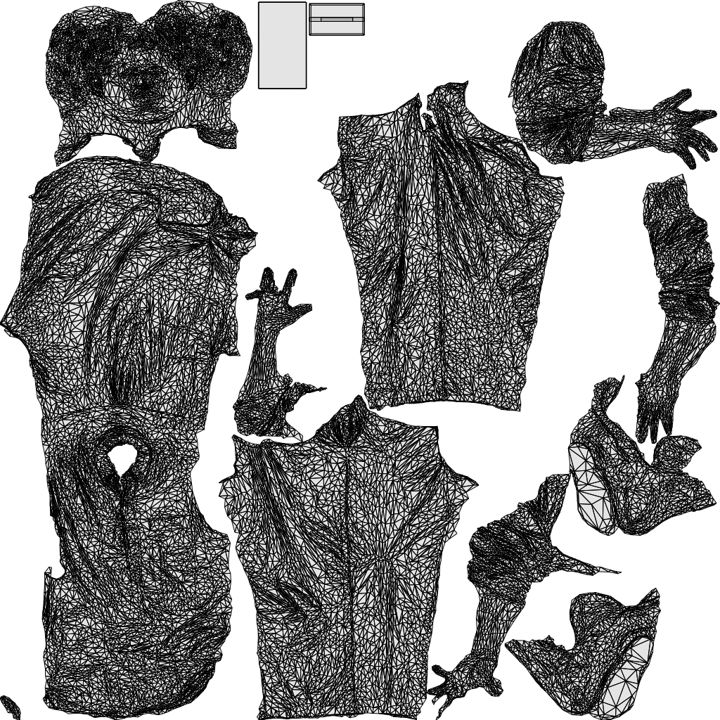 realistic 3D human man casual standing, archviz people FBX OBJ for Blender, wireframe top-down view
