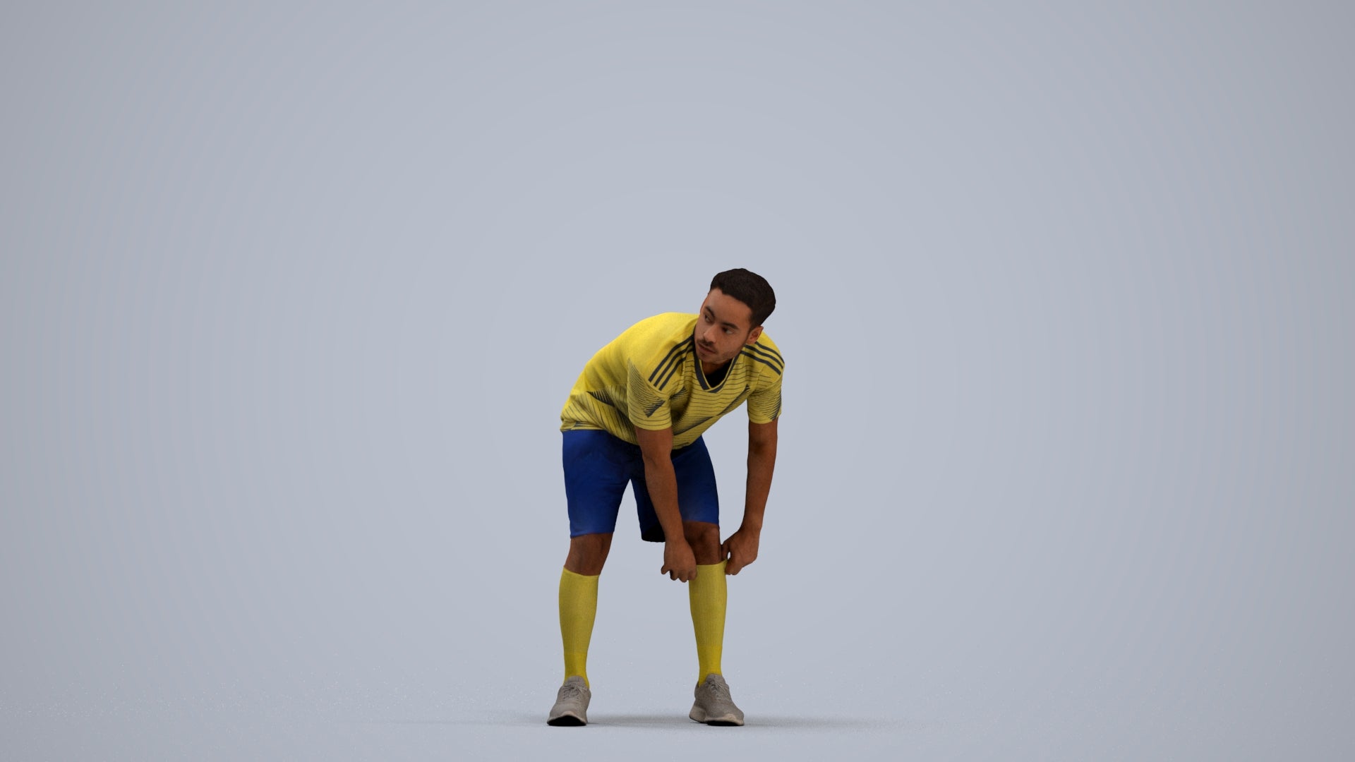 scanned 3D man sport, photogrammetry people for Enscape and V-Ray, standing pose render