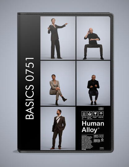 3D people models business bundle, 5 scanned humans for 3ds Max rendering