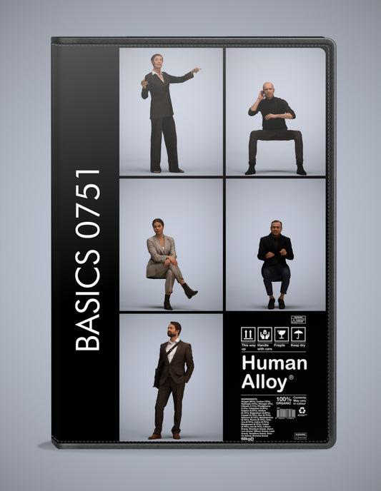 3D people models business bundle, 5 scanned humans for 3ds Max rendering