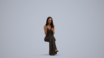 realistic 3D human woman formal formalaffairs, archviz people FBX OBJ for Blender, standing pose render