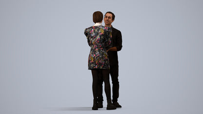 realistic 3D people woman business, render-ready for V-Ray and Corona, FBX OBJ, side view render