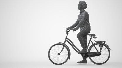 scanned 3D man business cycling, photogrammetry people for Enscape and V-Ray, square thumbnail