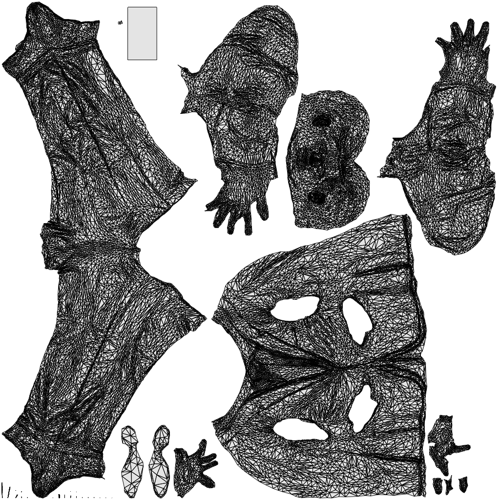 scanned 3D man business, photogrammetry people for Enscape and V-Ray, wireframe top-down view