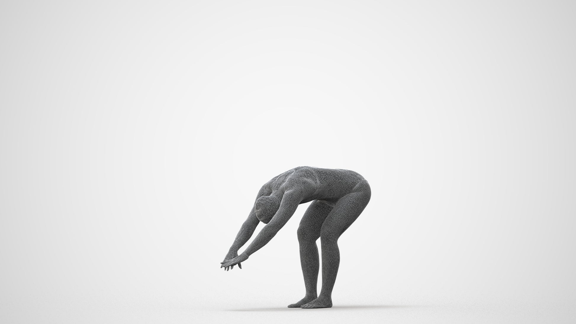 3D human model woman sport pool, photogrammetry scanned person for archviz, square thumbnail