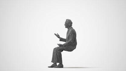3D human model man business, photogrammetry scanned person for archviz, square thumbnail