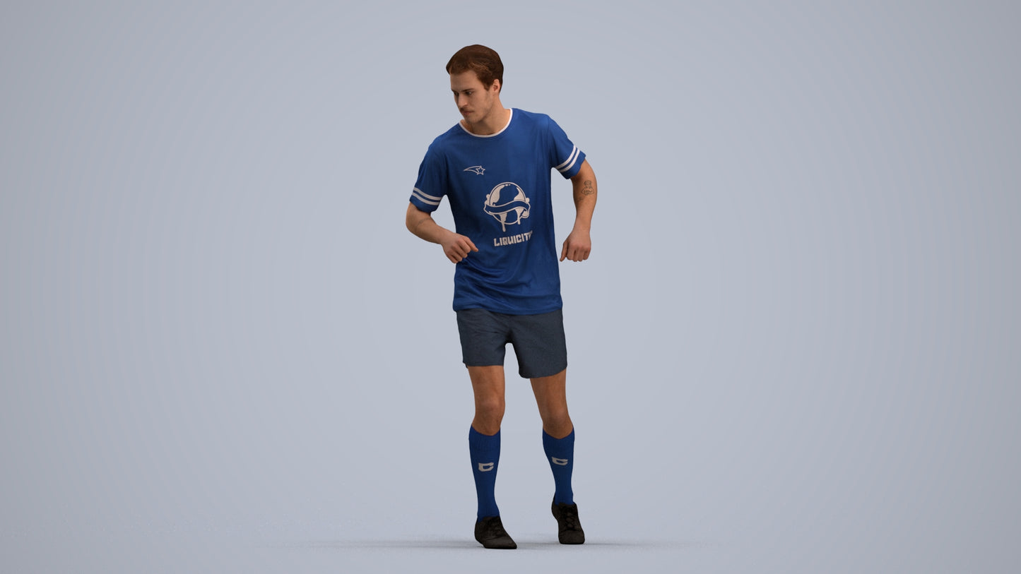 realistic 3D man sport, scanned archviz people for Blender and 3ds Max, standing pose render