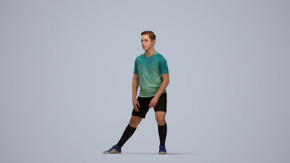 realistic 3D people boy sport, render-ready for V-Ray and Corona, FBX OBJ, top-down view render