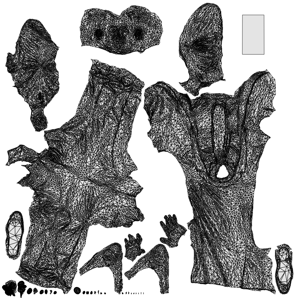 realistic 3D senior man business, scanned archviz people for Blender and 3ds Max, wireframe top-down view