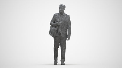 realistic 3D people man business, render-ready for V-Ray and Corona, FBX OBJ, three-quarter front view render