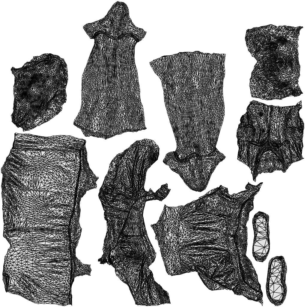 realistic 3D woman casual standing, scanned archviz people for Blender and 3ds Max, wireframe top-down view