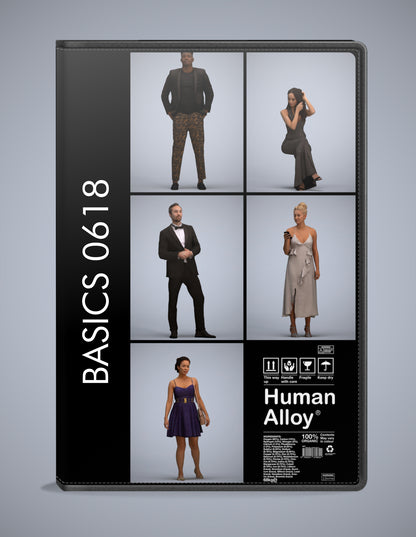 realistic 3D humans formalaffairs pack, 5 archviz people FBX OBJ for Blender