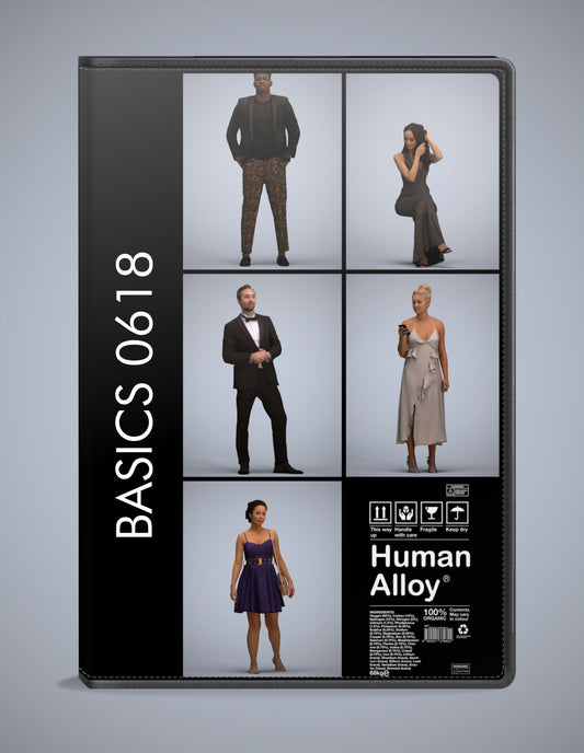 realistic 3D humans formalaffairs pack, 5 archviz people FBX OBJ for Blender