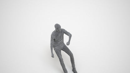 3D people model man casual driving, scanned human for 3ds Max rendering, wireframe three-quarter view