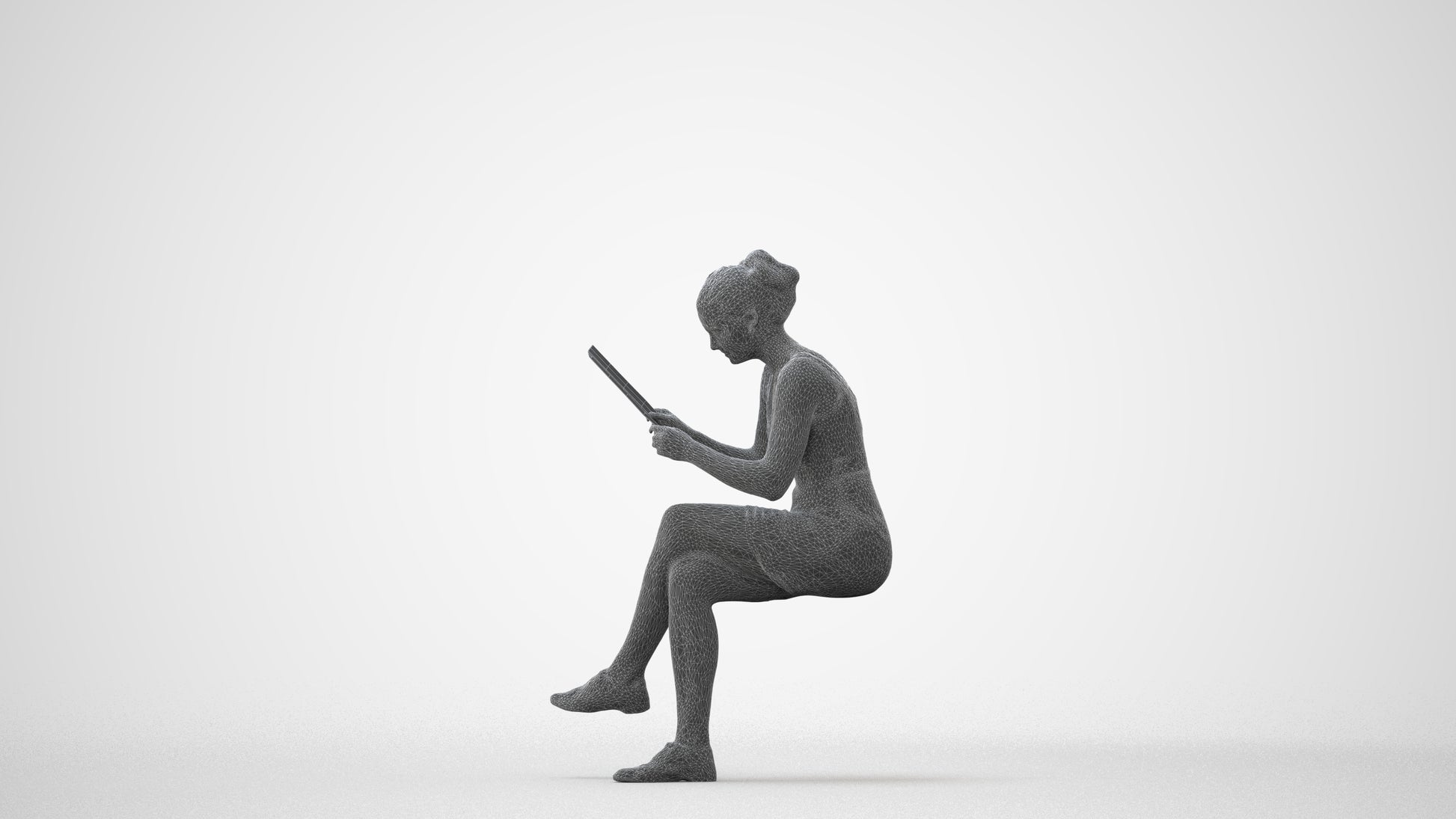 realistic 3D people girl casual kids, render-ready for V-Ray and Corona, FBX OBJ, square thumbnail