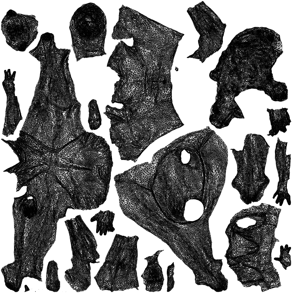 3D scanned woman mix, photorealistic archviz people for Enscape and SketchUp, wireframe top-down view