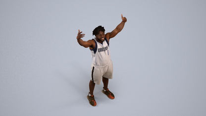 scanned 3D man sport, photogrammetry people for Enscape and V-Ray, back view render