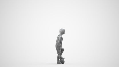 photogrammetry 3D boy casual kids, realistic human model archviz FBX, wireframe side view