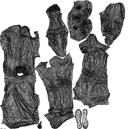photogrammetry 3D man casual standing, realistic human model archviz FBX, wireframe top-down view