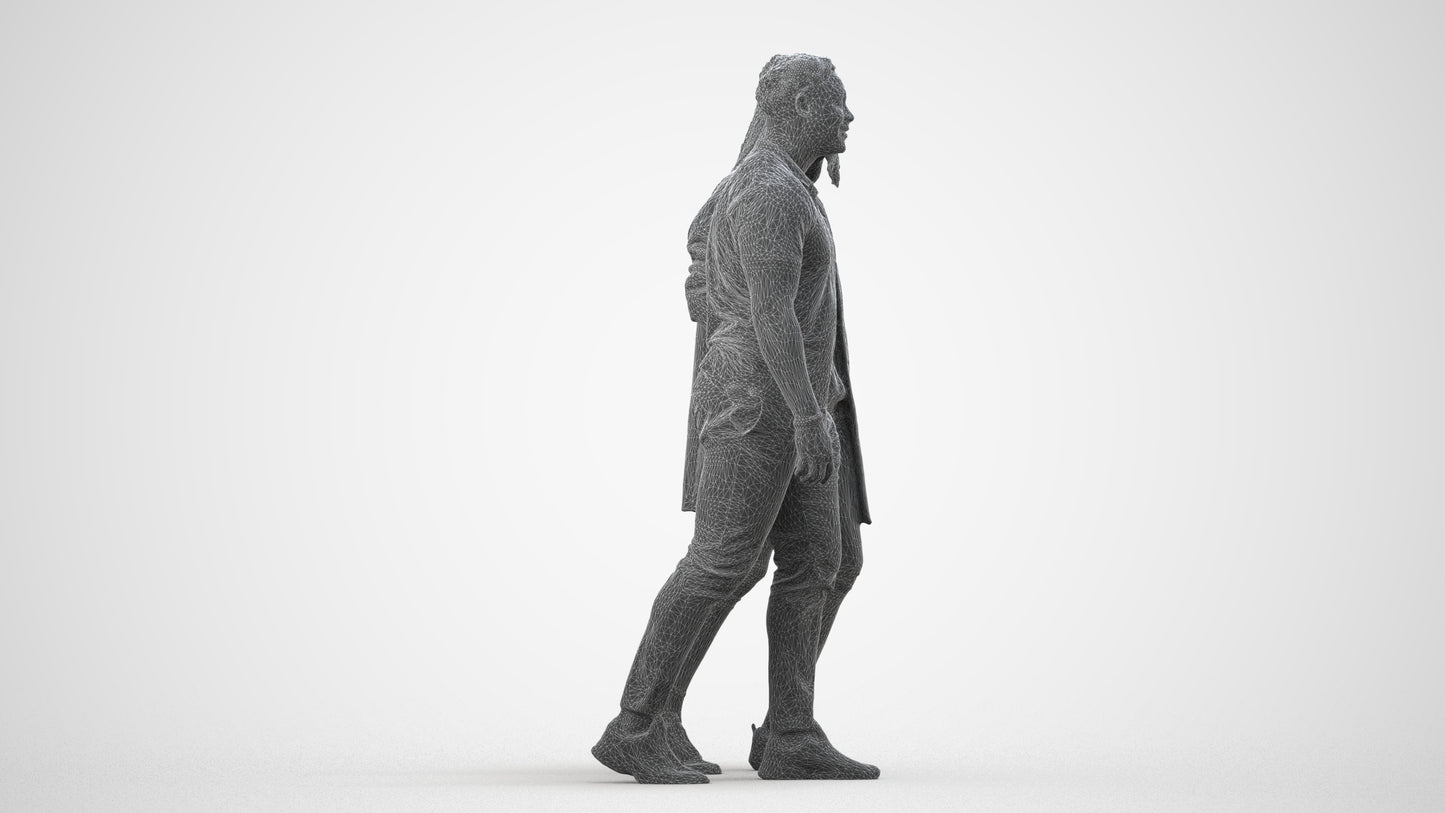 photogrammetry 3D woman casual couple, realistic human model archviz FBX, wireframe side view