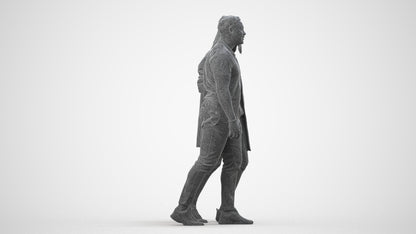 photogrammetry 3D woman casual couple, realistic human model archviz FBX, wireframe side view