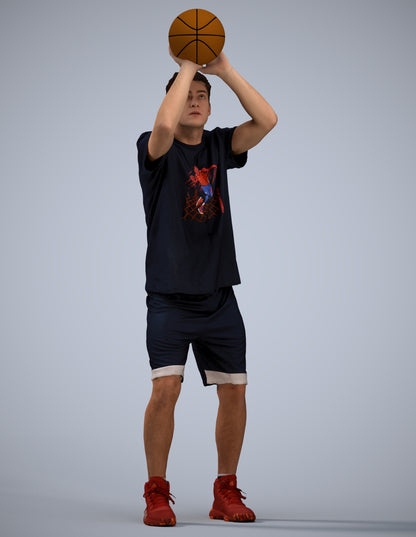 3D people model man sport, scanned human for 3ds Max rendering