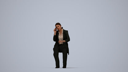 scanned 3D woman business, photogrammetry people for Enscape and V-Ray, top-down view render