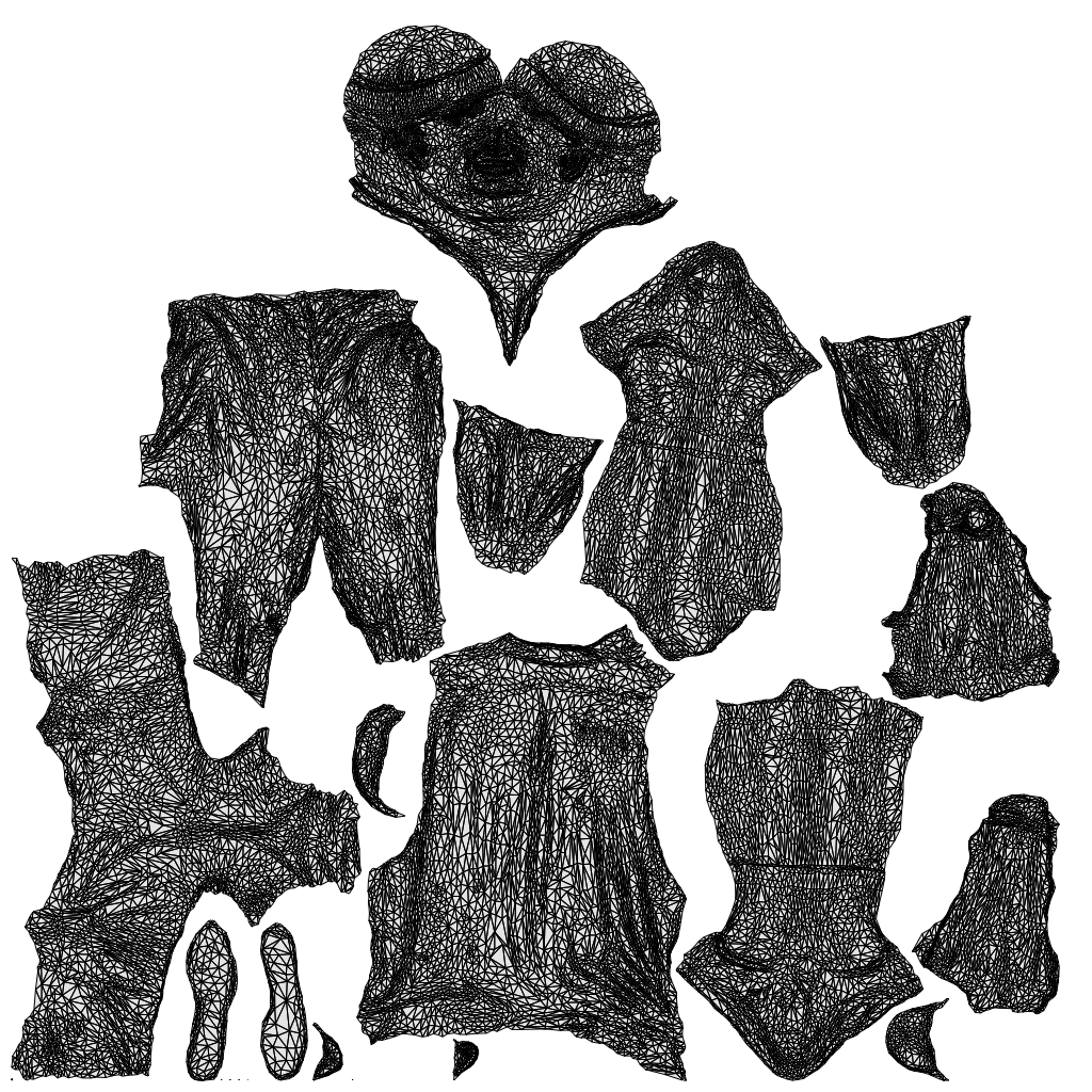 3D scanned man walking casual, photorealistic archviz people for Enscape and SketchUp, wireframe top-down view