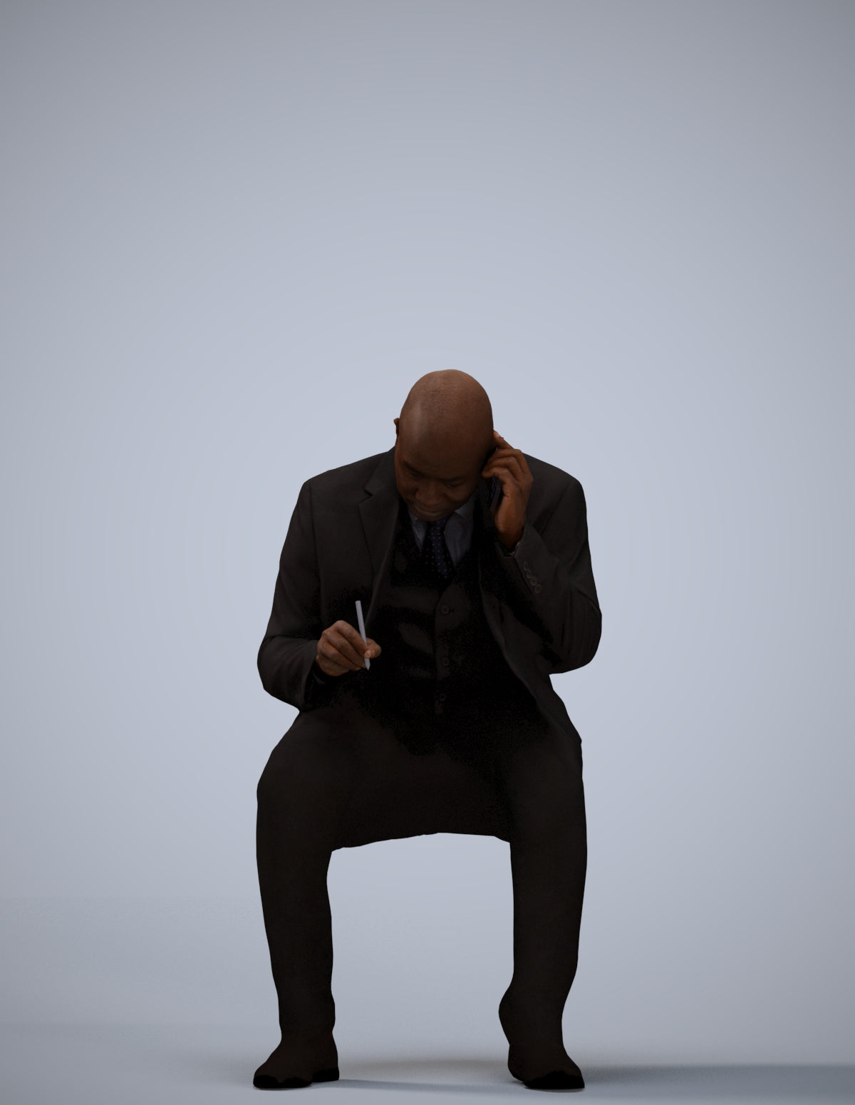 realistic 3D human man business, archviz people FBX OBJ for Blender