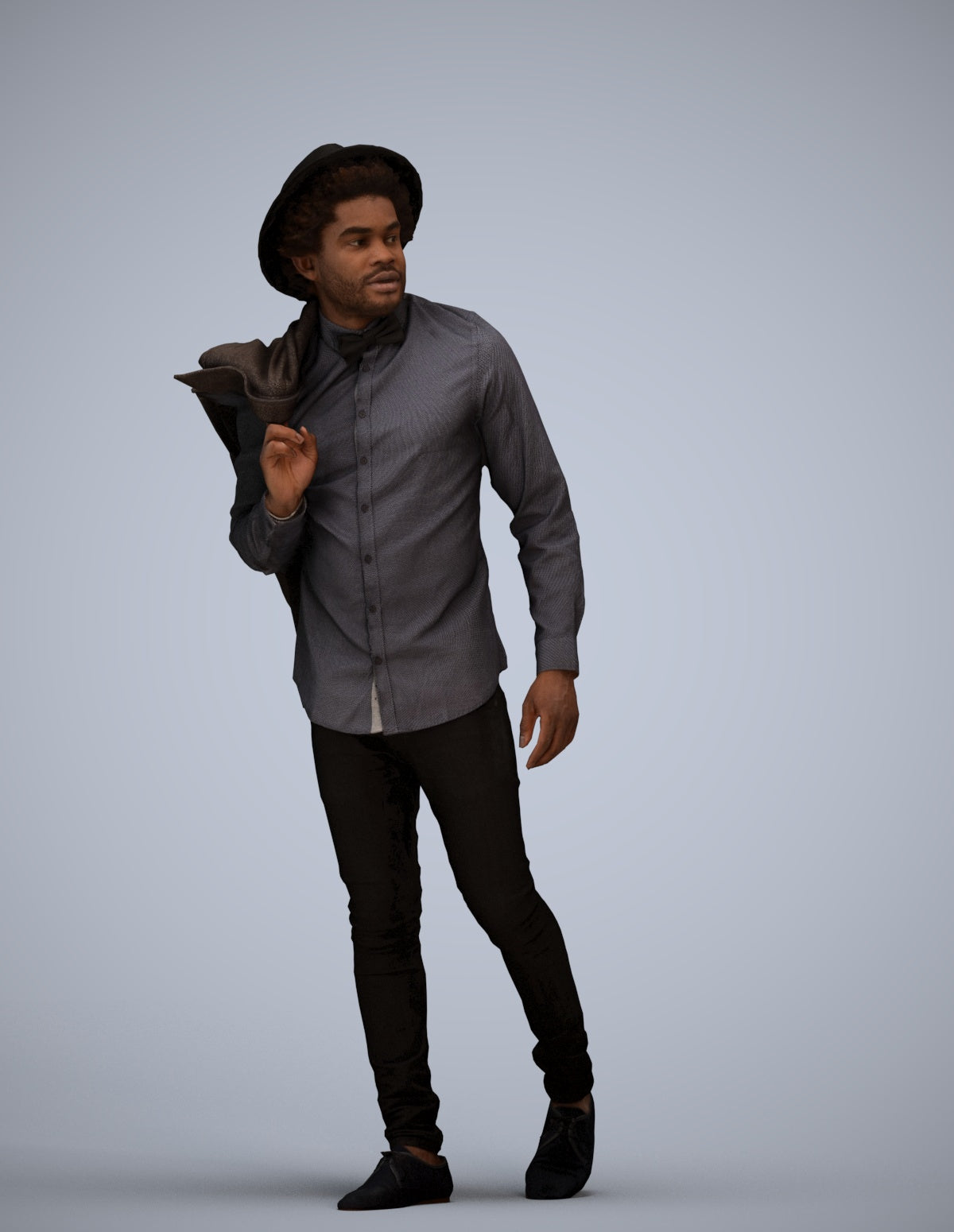 realistic 3D people man casual standing, render-ready for V-Ray and Corona, FBX OBJ