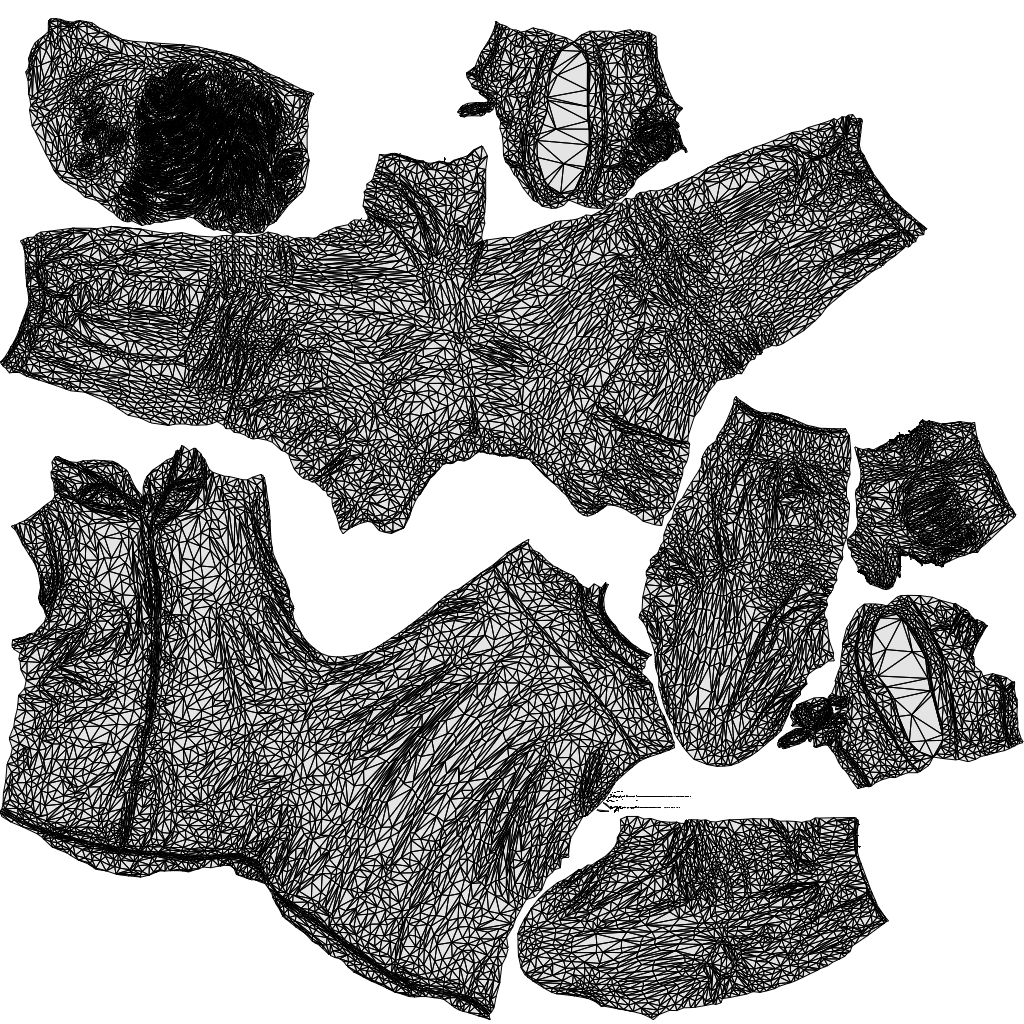 realistic 3D people man casual standing, render-ready for V-Ray and Corona, FBX OBJ, wireframe top-down view