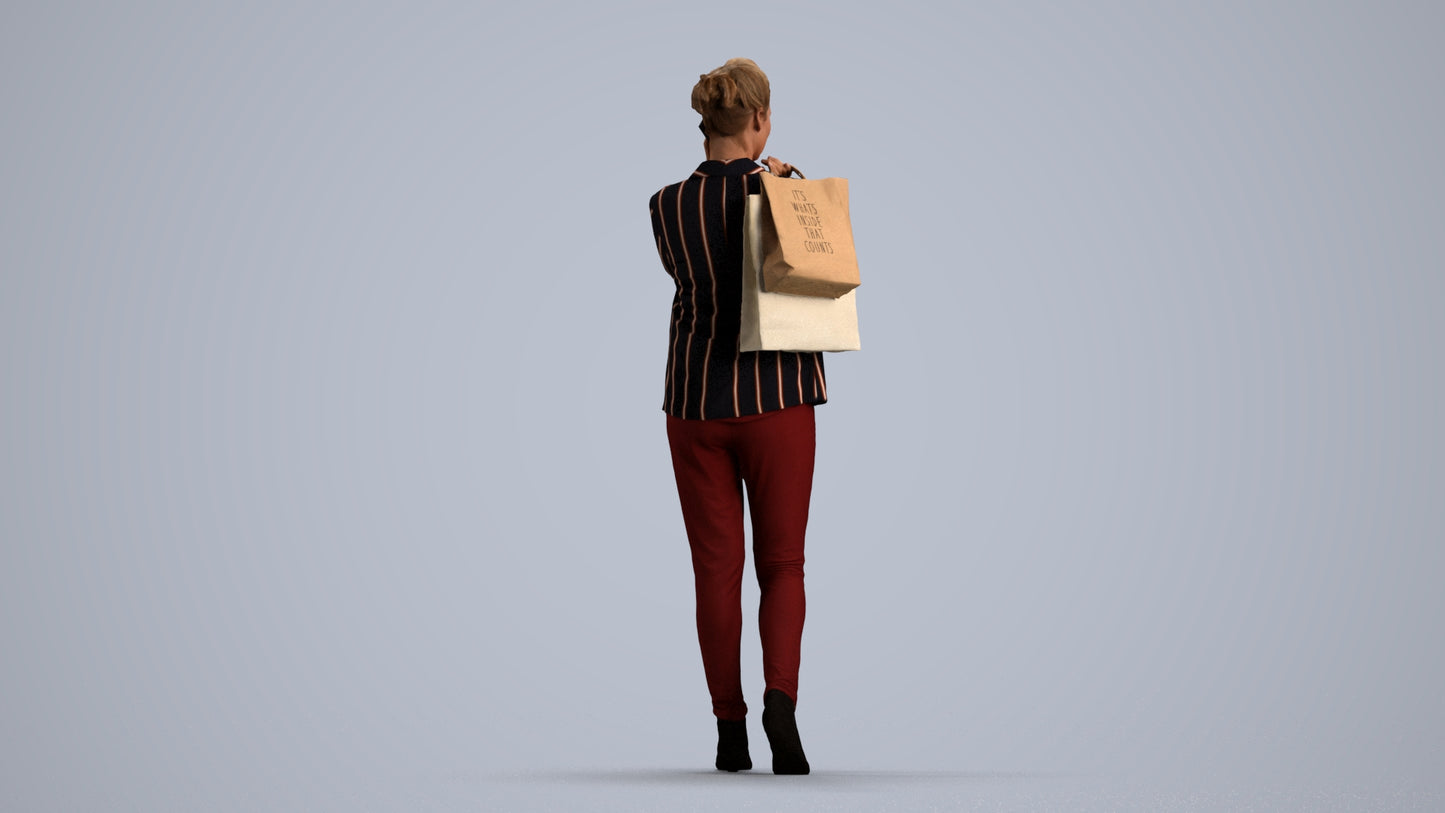 photogrammetry 3D woman business formalaffairs, realistic human model archviz FBX, front view render