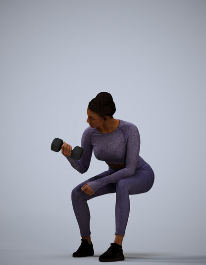 realistic 3D human woman sport, archviz people FBX OBJ for Blender