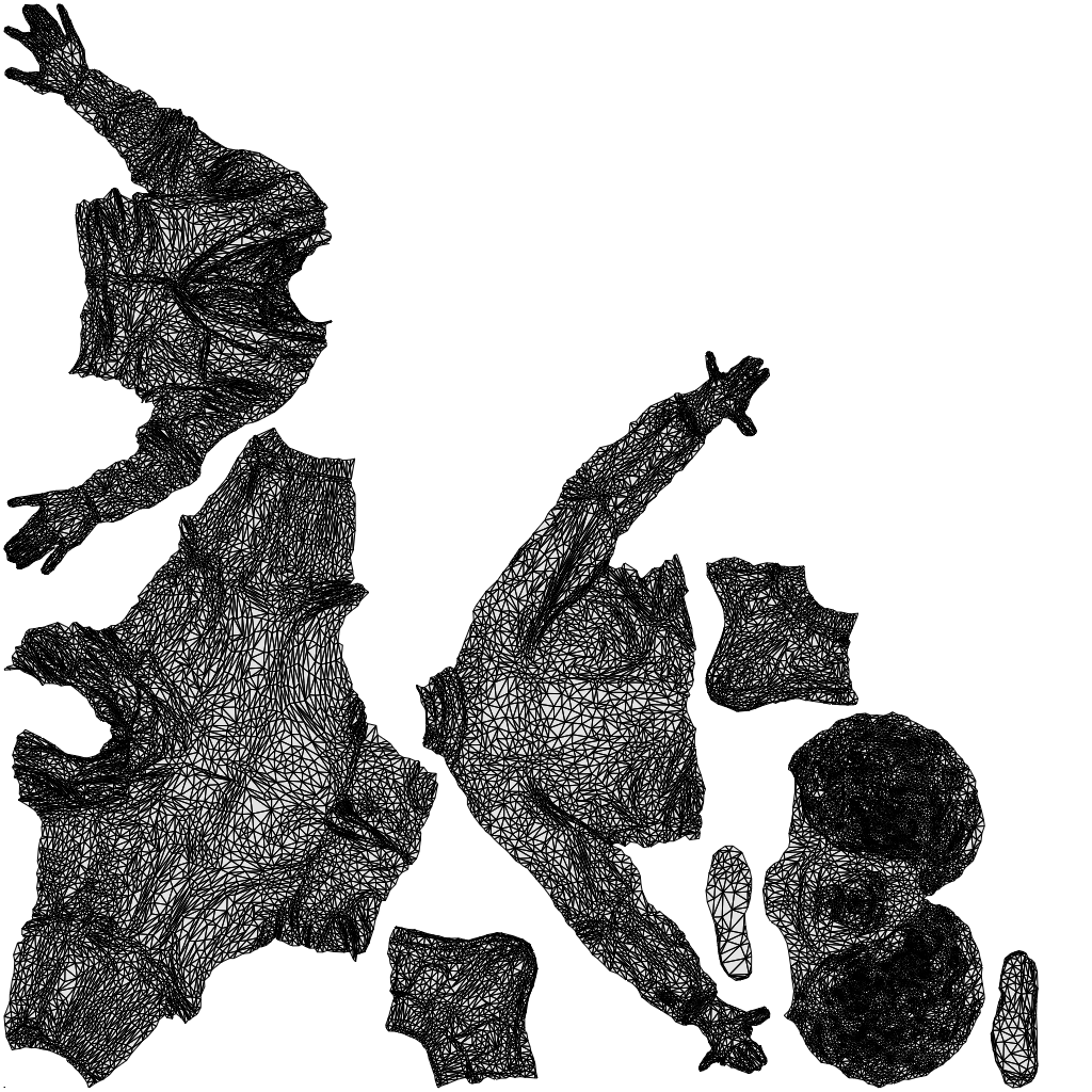 realistic 3D man business, scanned archviz people for Blender and 3ds Max, wireframe top-down view