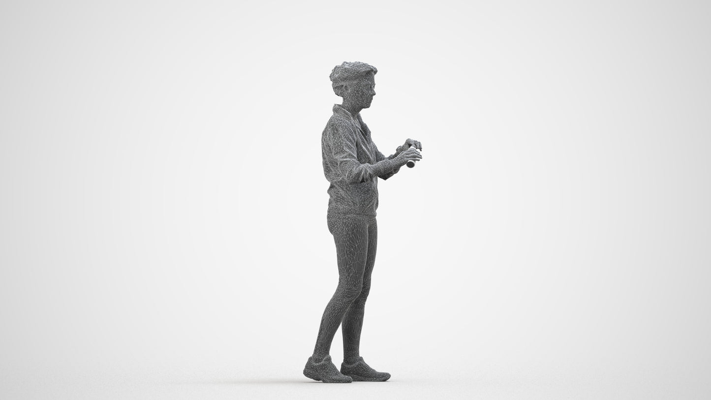 realistic 3D people woman sport, render-ready for V-Ray and Corona, FBX OBJ, wireframe side view