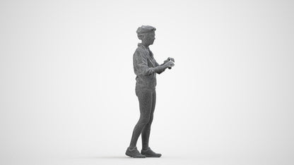 realistic 3D people woman sport, render-ready for V-Ray and Corona, FBX OBJ, wireframe side view