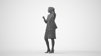 3D scanned woman business, photorealistic archviz people for Enscape and SketchUp, square thumbnail